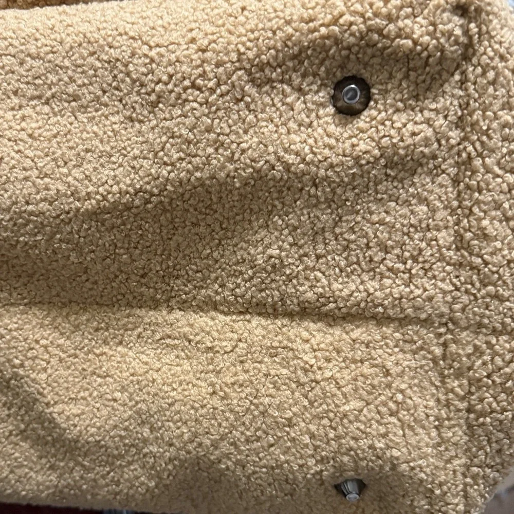 Cozy Teddy Comfort Mommy Bag by Childhome Brown Fuzzy Soft Large Duffle Baby Bag
